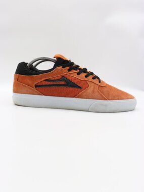 Lakai Cambridge Men's Size 11 Low-Top Skateboarding Shoe Orange Suede